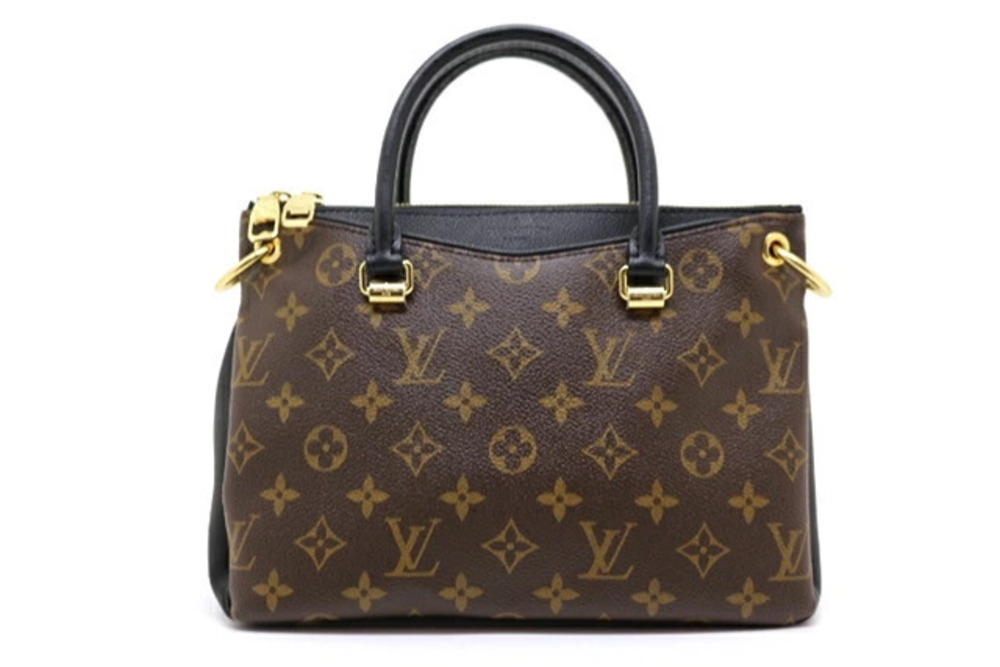 LOUIS VUITTON Shoulder Bag Pallas Monogram Black